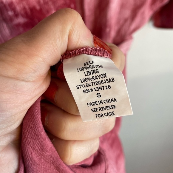 Maverick the Brand Mini Tye Die Wrap dress “Lucie” Small Pink - Picture 10 of 10